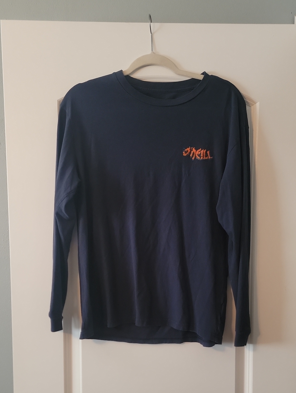 O'neill Navy Long Sleeve Tee with Orange Logo